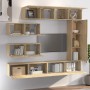 Set de muebles para TV 7 pzas madera contrachapada roble Sonoma de vidaXL, Muebles TV - Ref: Foro24-3114560, Precio: 291,49 €...