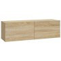Set de muebles para TV 7 pzas madera contrachapada roble Sonoma de vidaXL, Muebles TV - Ref: Foro24-3114560, Precio: 291,49 €...