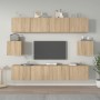 Set de muebles para TV 6 pzas madera contrachapada roble sonoma de vidaXL, Muebles TV - Ref: Foro24-3114360, Precio: 191,88 €...
