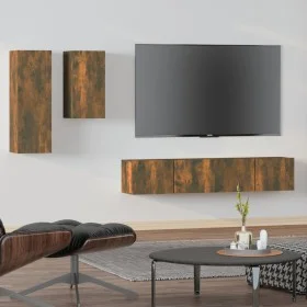 Set de muebles de TV 4 pzas madera contrachapada roble ahumado de vidaXL, Muebles TV - Ref: Foro24-3114627, Precio: 117,33 €,...