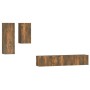 Set de muebles de TV 4 pzas madera contrachapada roble ahumado de vidaXL, Muebles TV - Ref: Foro24-3114627, Precio: 119,91 €,...