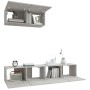 Set de muebles de TV 3 pzas madera contrachapada gris hormigón de vidaXL, Muebles TV - Ref: Foro24-3114473, Precio: 118,13 €,...