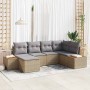 Conjunto de sofá de jardín 6 pcs Beige ratán sintético en Sofás de exterior | Comprar online en Foru.es