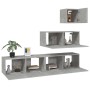 Set de muebles de TV 4 pzas madera contrachapada gris hormigón de vidaXL, Muebles TV - Ref: Foro24-3114649, Precio: 136,74 €,...