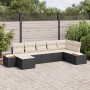 Conjunto de sofá de jardín 7 pcs Negro ratán sintético en Sofás de exterior | Comprar online en Foru.es