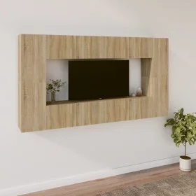 Set de muebles para TV 8 pzas madera contrachapada roble Sonoma de vidaXL, Muebles TV - Ref: Foro24-3114288, Precio: 270,44 €...