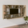 Set de muebles para TV 8 pzas madera contrachapada roble Sonoma de vidaXL, Muebles TV - Ref: Foro24-3114288, Precio: 276,27 €...