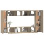 Set de muebles para TV 8 pzas madera contrachapada roble Sonoma de vidaXL, Muebles TV - Ref: Foro24-3114288, Precio: 276,27 €...