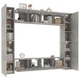 Set de muebles de TV 8 pzas madera contrachapada gris hormigón de vidaXL, Muebles TV - Ref: Foro24-3114233, Precio: 426,31 €,...