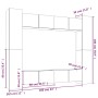 Set de muebles de TV 8 pzas madera contrachapada gris hormigón de vidaXL, Muebles TV - Ref: Foro24-3114233, Precio: 426,31 €,...