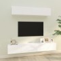 Set de muebles para TV 4 piezas madera contrachapada blanco de vidaXL, Muebles TV - Ref: Foro24-3114534, Precio: 233,30 €, De...