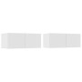 Set de muebles para TV 4 piezas madera contrachapada blanco de vidaXL, Muebles TV - Ref: Foro24-3114534, Precio: 233,30 €, De...
