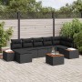 Conjunto de sofá de jardín 8 pcs Negro ratán sintético en Sofás de exterior | Comprar online en Foru.es