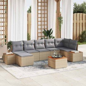 Conjunto de sofá de jardín 8 pcs Beige ratán sintético en Sofás de exterior | Comprar online en Foru.es