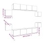 Set de muebles para TV 8 pzas madera contrachapada gris Sonoma de vidaXL, Muebles TV - Ref: Foro24-3114220, Precio: 227,99 €,...