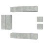 Set de muebles de TV 8 pzas madera contrachapada gris hormigón de vidaXL, Muebles TV - Ref: Foro24-3114489, Precio: 301,57 €,...