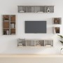 Set de muebles de TV 8 pzas madera contrachapada gris hormigón de vidaXL, Muebles TV - Ref: Foro24-3114489, Precio: 301,57 €,...