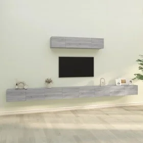 Set de muebles para TV 6 pzas madera contrachapada gris Sonoma de vidaXL, Muebles TV - Ref: Foro24-3114612, Precio: 240,74 €,...