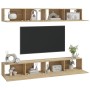 Muebles de TV 4 piezas roble Sonoma 100x30x30 cm de vidaXL, Muebles TV - Ref: Foro24-3114192, Precio: 192,28 €, Descuento: %