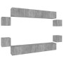Set de muebles para TV 8 pzas madera contrachapada gris Sonoma de vidaXL, Muebles TV - Ref: Foro24-3114228, Precio: 254,04 €,...