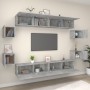 Set de muebles para TV 8 pzas madera contrachapada gris Sonoma de vidaXL, Muebles TV - Ref: Foro24-3114228, Precio: 254,04 €,...