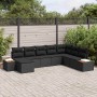 Conjunto de sofás de jardín con cojín 8 pcs Negro Poliratán en Sofás de exterior | Comprar online en Foru.es