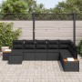 Conjunto de sofás de jardín con cojín 8 pcs Negro Poliratán en Sofás de exterior | Comprar online en Foru.es