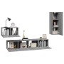 Set de muebles para TV 4 pzas madera contrachapada gris Sonoma de vidaXL, Muebles TV - Ref: Foro24-3114340, Precio: 132,50 €,...