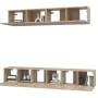 Set de muebles para TV 5 pzas madera contrachapada roble Sonoma de vidaXL, Muebles TV - Ref: Foro24-3114424, Precio: 168,69 €...