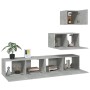 Set de muebles de TV 4 pzas madera contrachapada gris hormigón de vidaXL, Muebles TV - Ref: Foro24-3114641, Precio: 127,12 €,...