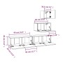 Set de muebles de TV 4 pzas madera contrachapada gris hormigón de vidaXL, Muebles TV - Ref: Foro24-3114641, Precio: 127,12 €,...