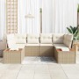 Conjunto de sofá de jardín 6 pcs Beige ratán sintético en Sofás de exterior | Comprar online en Foru.es
