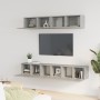 Set de muebles de TV 5 pzas madera contrachapada gris hormigón de vidaXL, Muebles TV - Ref: Foro24-3114425, Precio: 161,68 €,...
