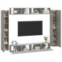 Set de muebles de TV 8 pzas madera contrachapada gris hormigón de vidaXL, Muebles TV - Ref: Foro24-3114297, Precio: 428,95 €,...