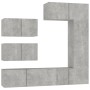 Set de muebles de TV 6 pzas madera contrachapada gris hormigón de vidaXL, Muebles TV - Ref: Foro24-3114553, Precio: 226,58 €,...