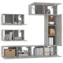 Set de muebles de TV 6 pzas madera contrachapada gris hormigón de vidaXL, Muebles TV - Ref: Foro24-3114553, Precio: 226,58 €,...
