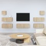 Set de muebles para TV 7 pzas madera contrachapada roble Sonoma de vidaXL, Muebles TV - Ref: Foro24-3114544, Precio: 232,61 €...