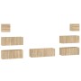 Set de muebles para TV 7 pzas madera contrachapada roble Sonoma de vidaXL, Muebles TV - Ref: Foro24-3114544, Precio: 232,61 €...