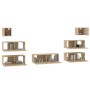Set de muebles para TV 7 pzas madera contrachapada roble Sonoma de vidaXL, Muebles TV - Ref: Foro24-3114544, Precio: 232,61 €...
