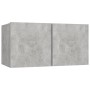Set de muebles de TV 8 pzas madera contrachapada gris hormigón de vidaXL, Muebles TV - Ref: Foro24-3114409, Precio: 244,15 €,...