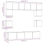 Set de muebles de TV 8 pzas madera contrachapada gris hormigón de vidaXL, Muebles TV - Ref: Foro24-3114409, Precio: 244,15 €,...