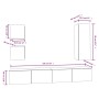 Set de muebles para TV 5 piezas madera contrachapada blanco de vidaXL, Muebles TV - Ref: Foro24-3114438, Precio: 199,98 €, De...