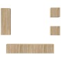 Set de muebles para TV 5 pzas madera contrachapada roble Sonoma de vidaXL, Muebles TV - Ref: Foro24-3114440, Precio: 164,52 €...