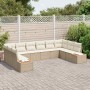 Conjunto de sofás de jardín con cojín 10 pcs Beige Poliratán en Sofás de exterior | Comprar online en Foru.es