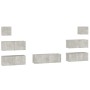 Set de muebles de TV 7 pzas madera contrachapada gris hormigón de vidaXL, Muebles TV - Ref: Foro24-3114545, Precio: 239,02 €,...