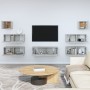 Set de muebles de TV 7 pzas madera contrachapada gris hormigón de vidaXL, Muebles TV - Ref: Foro24-3114545, Precio: 239,02 €,...