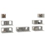 Set de muebles de TV 7 pzas madera contrachapada gris hormigón de vidaXL, Muebles TV - Ref: Foro24-3114545, Precio: 239,02 €,...