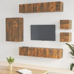 Set de muebles de TV 8 pzas madera contrachapada roble ahumado de vidaXL, Muebles TV - Ref: Foro24-3114491, Precio: 225,19 €,...