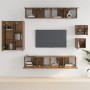 Set de muebles de TV 8 pzas madera contrachapada roble ahumado de vidaXL, Muebles TV - Ref: Foro24-3114491, Precio: 228,65 €,...