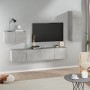 Set de muebles de TV 4 pzas madera contrachapada gris hormigón de vidaXL, Muebles TV - Ref: Foro24-3114337, Precio: 154,92 €,...